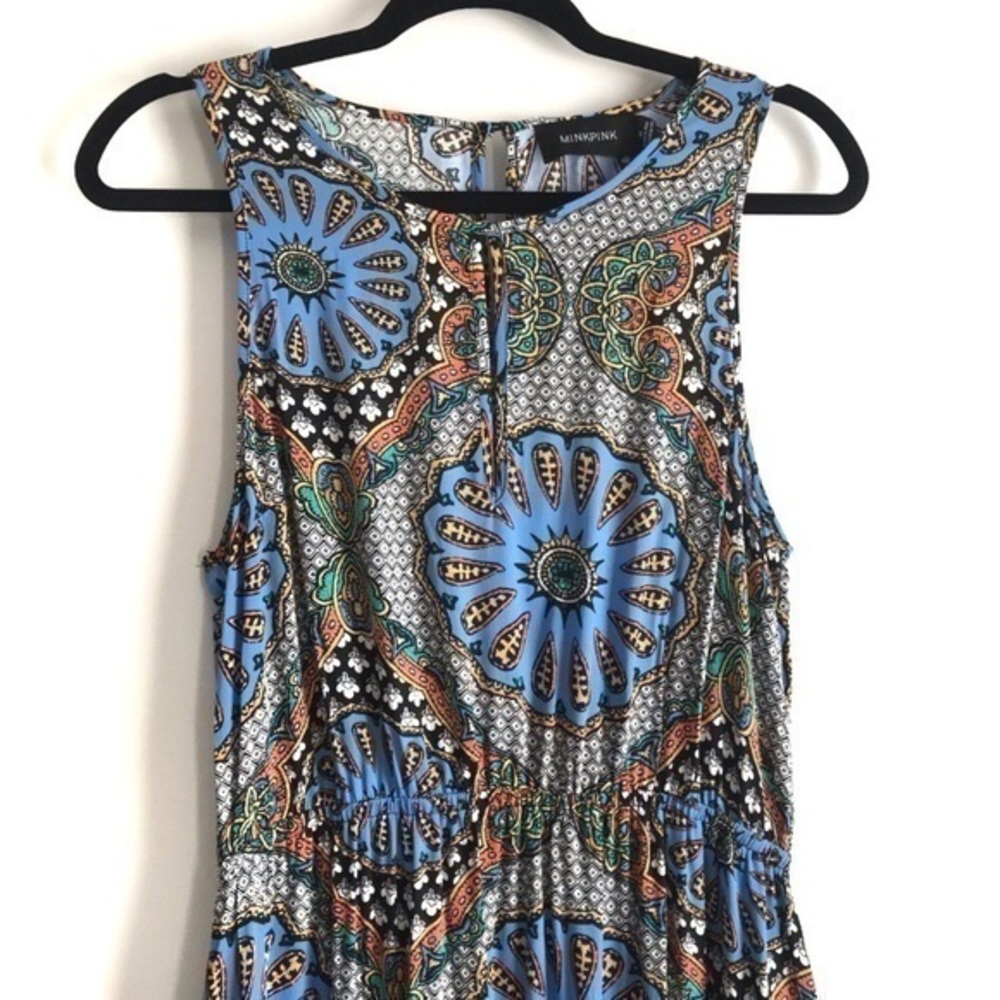 MINKPINK Patterned Bohemian Flashback Maxi Dress NWT Size M